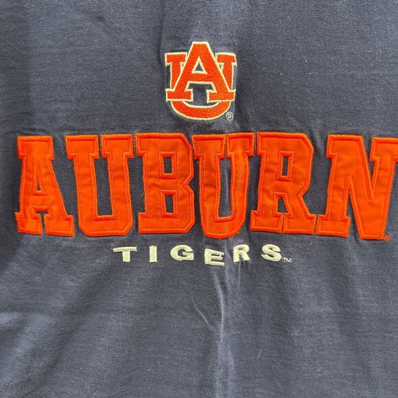 Auburn Tigers Embroidered NCAA Official Cotton Tee Shirt Blue Orange Size M - Picture 2 of 8